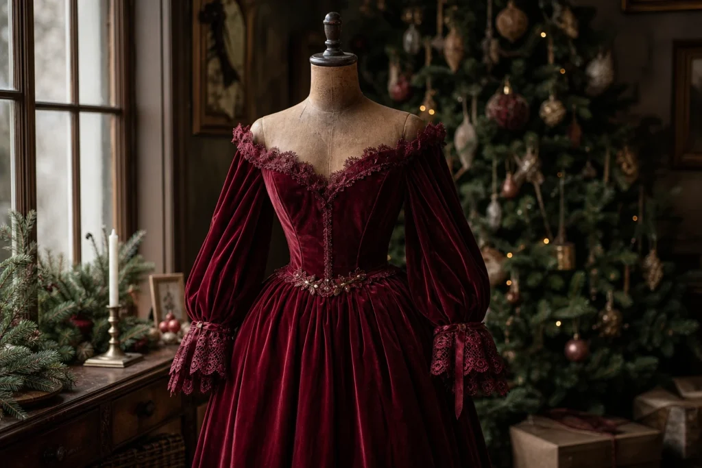 La robe de noël en velours fait son grand retour : élégance et chaleur pour les fêtes