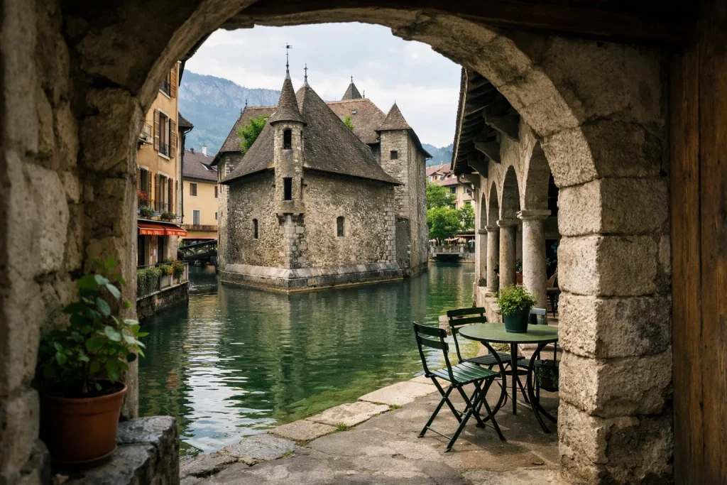 La vieille ville d&rsquo;Annecy : Palais de l&rsquo;Isle, canaux et arcades